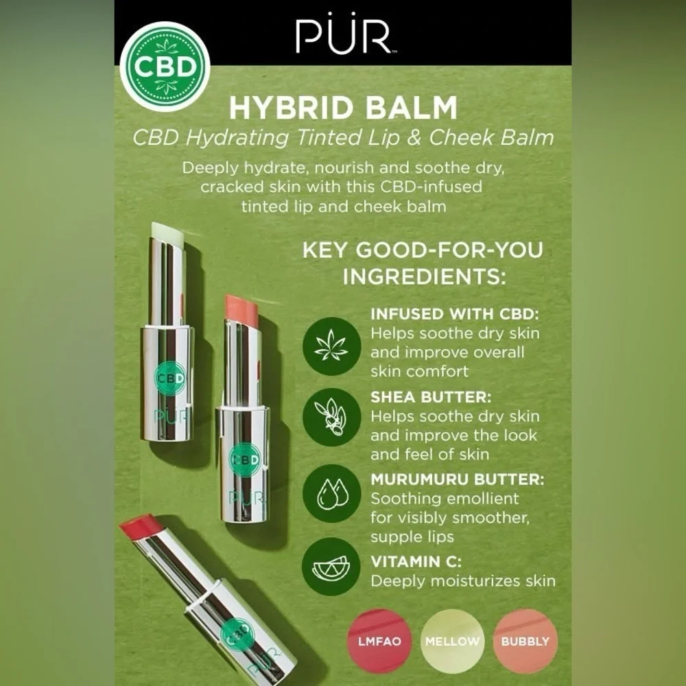 Pur Hydrating Tinted Lip Cheek Balm Bubbly